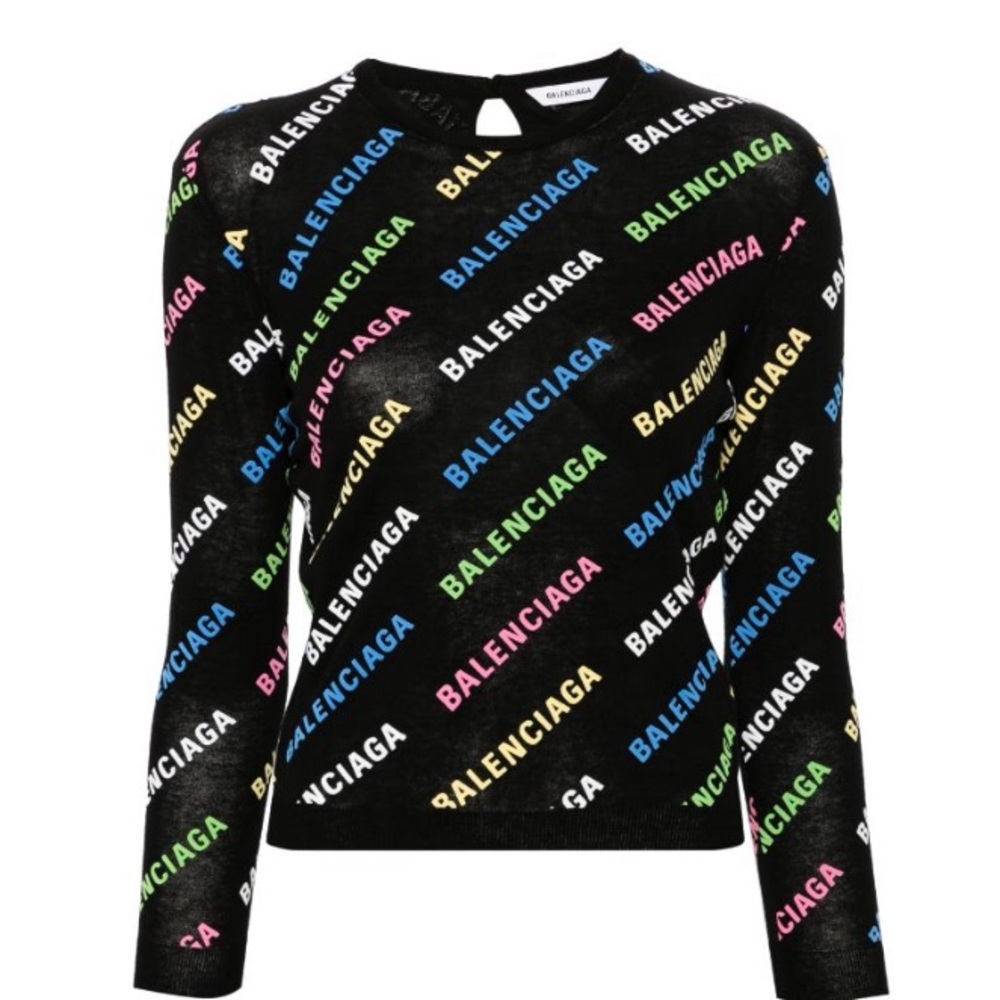 Balenciaga logo stamped sweater